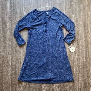 SO Henley swing dress. Blue. Medium girl. NWT